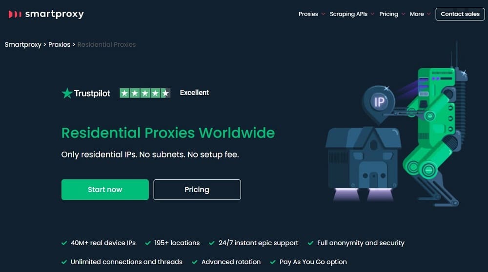 Smartproxy para Proxies Residenciais